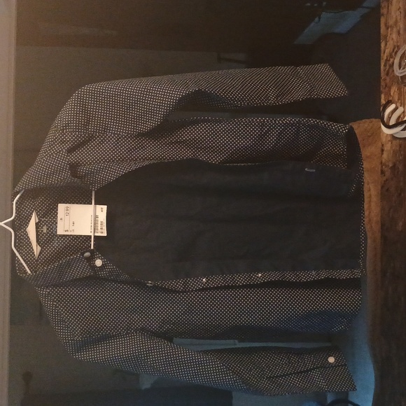 H&m boys Navy and white long sleeve button-up size 7/8 years old brand new. - Picture 1 of 5